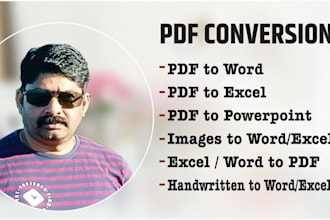 do PDF conversion to excel, word