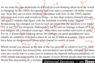 edit 6 pages of your novel, short story, essay, or paper