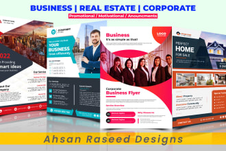 design business postcard, digital marketing  flyer, real estate brochure, epk