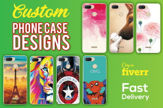 design creative phone case with mock up within 24 hours