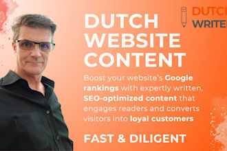 write dutch creative SEO website content nederlands