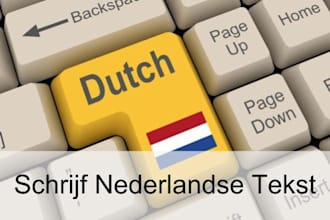 write creative SEO website content in dutch nederlands