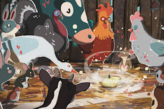 create a beautiful illustrated christmas card