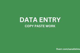 do data entry, copy paste work