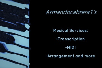 transcribe music to midi, sibelius, etc
