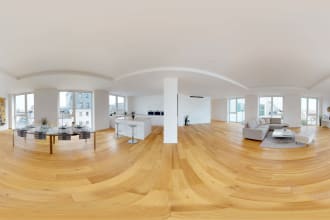 do virtual staging for 360 degree panorama