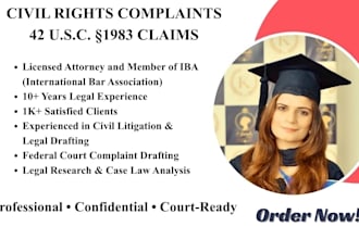 draft civil rights complaints and claims under 42 usc 1983
