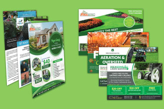 design lawn care, roofing, solar, washing, cleaning, postcard, eddm, flyer