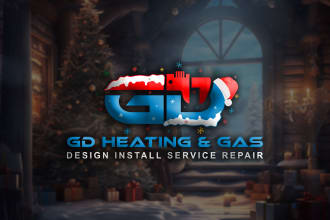 design christmas, new year logo in 24 hrs