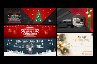 design christmas banner or slider for you