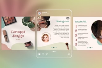 do carousel designs for instagram, facebook, tiktok and more