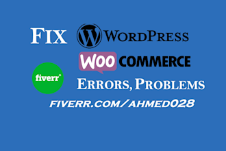 fix wordpress error or issue or design problem and bug
