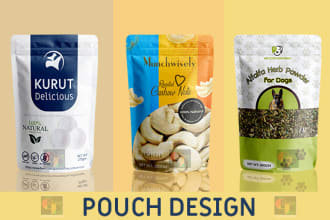 do pouch design, label design, bag and food packaging design
