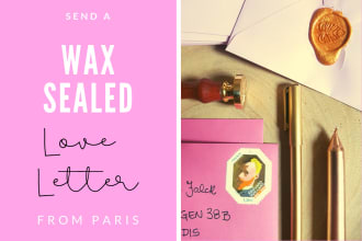 send a handwritten love letter from paris