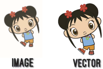 convert raster to vector or vectorize image, recreate logo