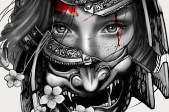 Review  create super artistic tattoo design in any style