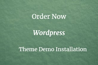 install wordpress theme demo
