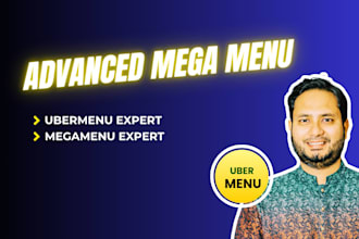 build advanced wordpress mega menu using ubermenu or elementor