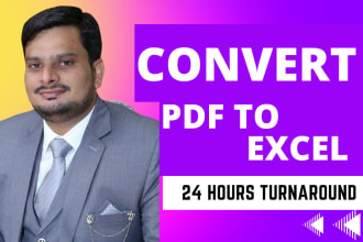 convert PDF to excel