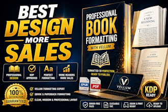 do book formatting interior layout design for KDP paperback and ebook