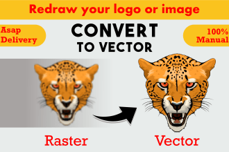 vector trace or redraw any logo or image into a vector file