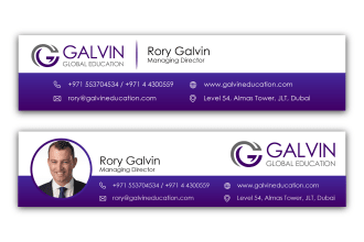 design professional image based email signature, footer