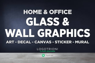 create wall art canvas mural decal vinyl design for office