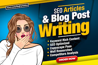 do SEO article writing, blog post writing or website content writing