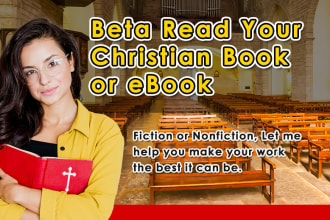 beta read your christian ebook or book
