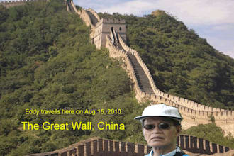 make a traveller photo of your own picture on China Great Wall or your choice