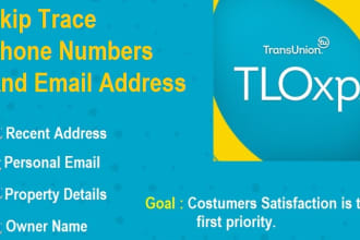 do skip trace phone numbers and email address tloxp