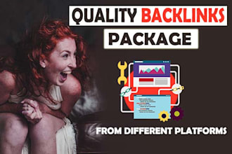 add 50 high quality backlinks from different platforms