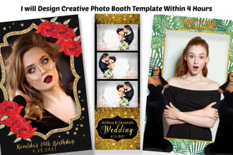 design creative photo booth templates or overlays