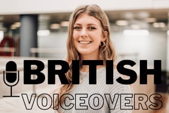 record a professional british female voiceover