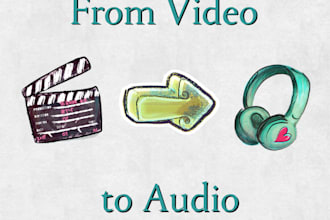 video to audio convert within day delivery