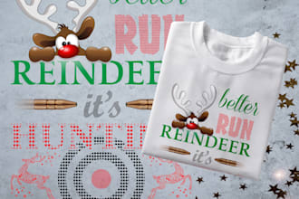 do ugly christmas t shirt design as you want