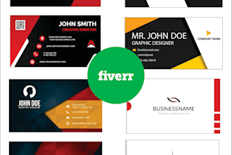 design professional double sided business card and stationery