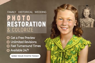 restore, repair, enhance and colorize your old photos