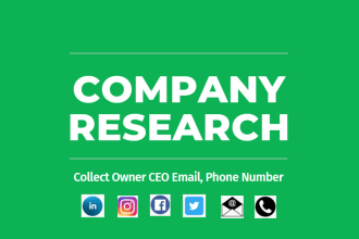collect company phone website email every data as needed