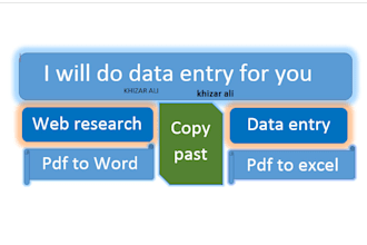 do web research and data entry