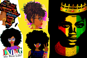 do african american character or self portrait design