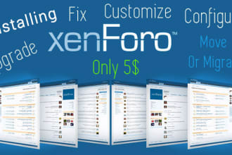 install, upgrade xenforo, configure, fix, customize xenforo