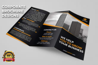 design a professional bifold or trifold brochure design