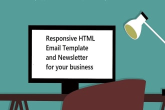 develop responsive HTML email template or newsletter