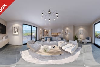 render 3d 360 panoramic VR images