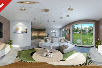 render 3d 360 realistic  panoramic VR images