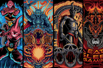 do illustration for clothing and merch design