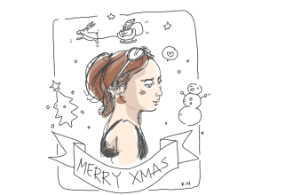 draw unique holiday card for you and your loved one