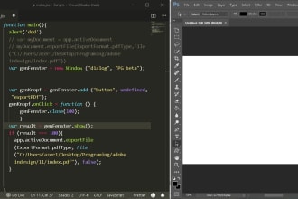 develop script extension uxp to automate adobe photoshop
