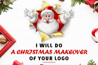 create christmas logo makeover or greeting card design